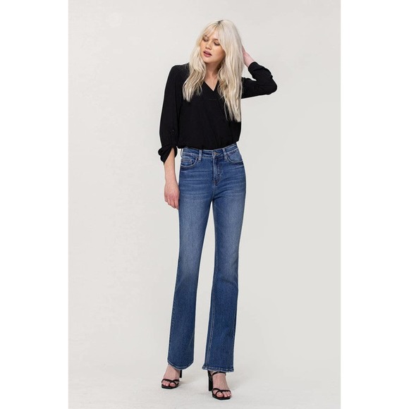 VERVET BY FLYING MONKEY Women's Blue Boot Cut Jeans - Picture 9 of 12